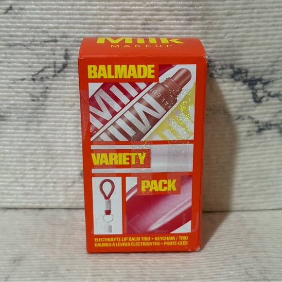 Milk Makeup Lip Balm Trip + Kaychain (Balmade Variety Pack: Clear, Beige & Red) - Picture 5 of 13